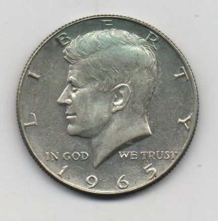 ESTADOS UNIDOS DEL AÑO 1965 DE 1/2 DOLAR